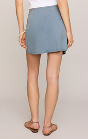 Savelo Sora Jersey Denim Mini Skirt