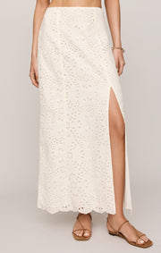 Savelo Emrie Eyelet Maxi Skirt