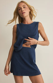 Savelo Gail Jersey Denim Mini Skirt