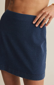 Savelo Gail Jersey Denim Mini Skirt
