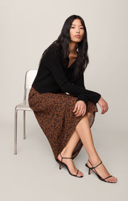 Savelo Europa Leopard Maxi Skirt