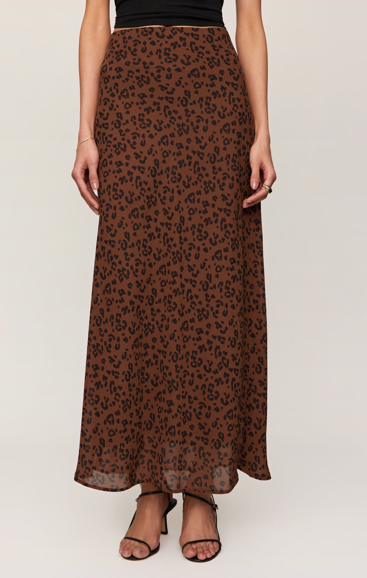 Savelo Europa Leopard Maxi Skirt