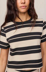 Savelo Gail Striped Midi Skirt