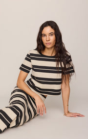 Savelo Gail Striped Midi Skirt