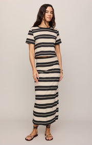 Savelo Gail Striped Midi Skirt