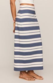 Savelo Gail Striped Midi Skirt