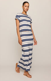 Savelo Gail Striped Midi Skirt