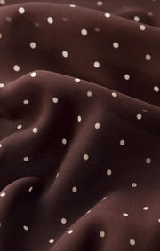 Savelo Eda Polka Dot Mesh Midi Skirt
