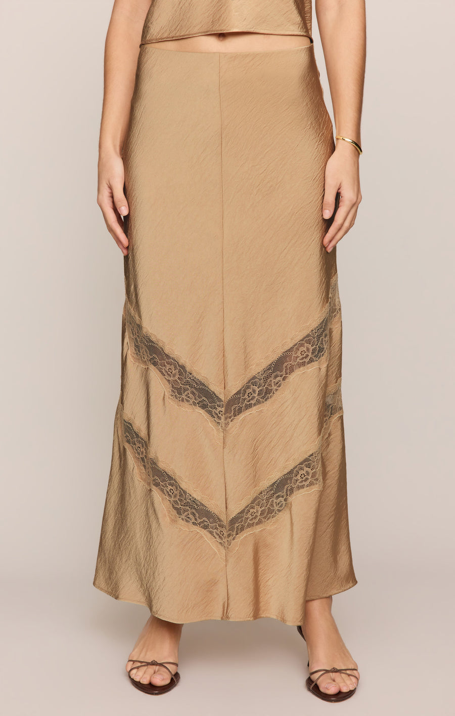 Savelo Kori Lace Midi Skirt