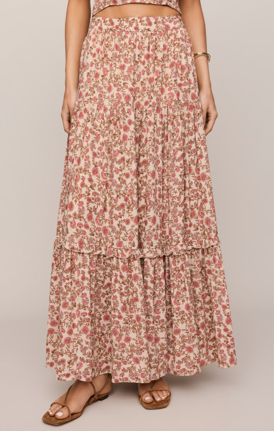 Savelo Mora Floral Maxi Skirt