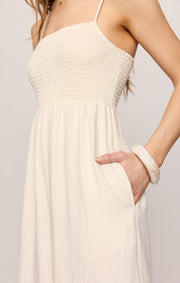 Savelo Beachside Smocked Jumpsuit