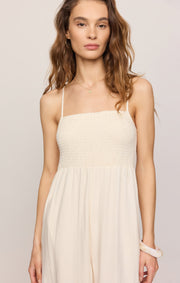 Savelo Beachside Smocked Jumpsuit