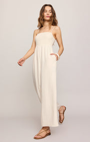 Savelo Beachside Smocked Jumpsuit