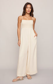 Savelo Beachside Smocked Jumpsuit