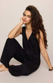 Savelo Solace Textured Slub Jumpsuit