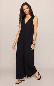 Savelo Solace Textured Slub Jumpsuit