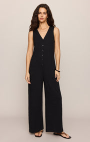 Savelo Solace Textured Slub Jumpsuit