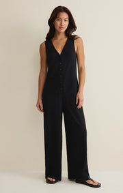 Savelo Solace Textured Slub Jumpsuit