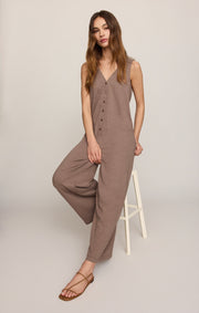 Savelo Solace Textured Slub Jumpsuit