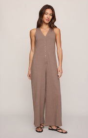 Savelo Solace Textured Slub Jumpsuit