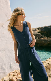 Savelo Solace V-Neck Jersey Denim Tank