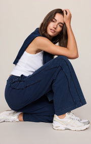 Savelo Sport Stripe Knit Denim Pant