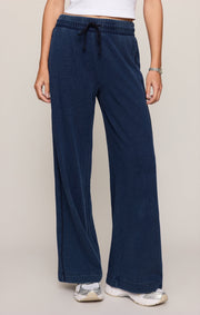 Savelo Sport Stripe Knit Denim Pant