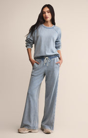 Savelo Sport Stripe Knit Denim Pant