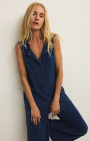 Savelo Fiona Jersey Denim Jumpsuit