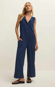 Savelo Fiona Jersey Denim Jumpsuit