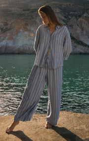 Savelo The Perfect Striped Linen Pant