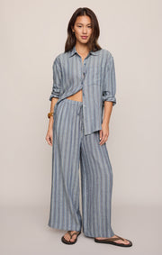 Savelo The Perfect Striped Linen Pant