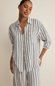 Savelo The Perfect Striped Linen Pant