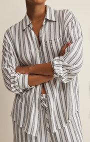 Savelo The Perfect Striped Linen Pant