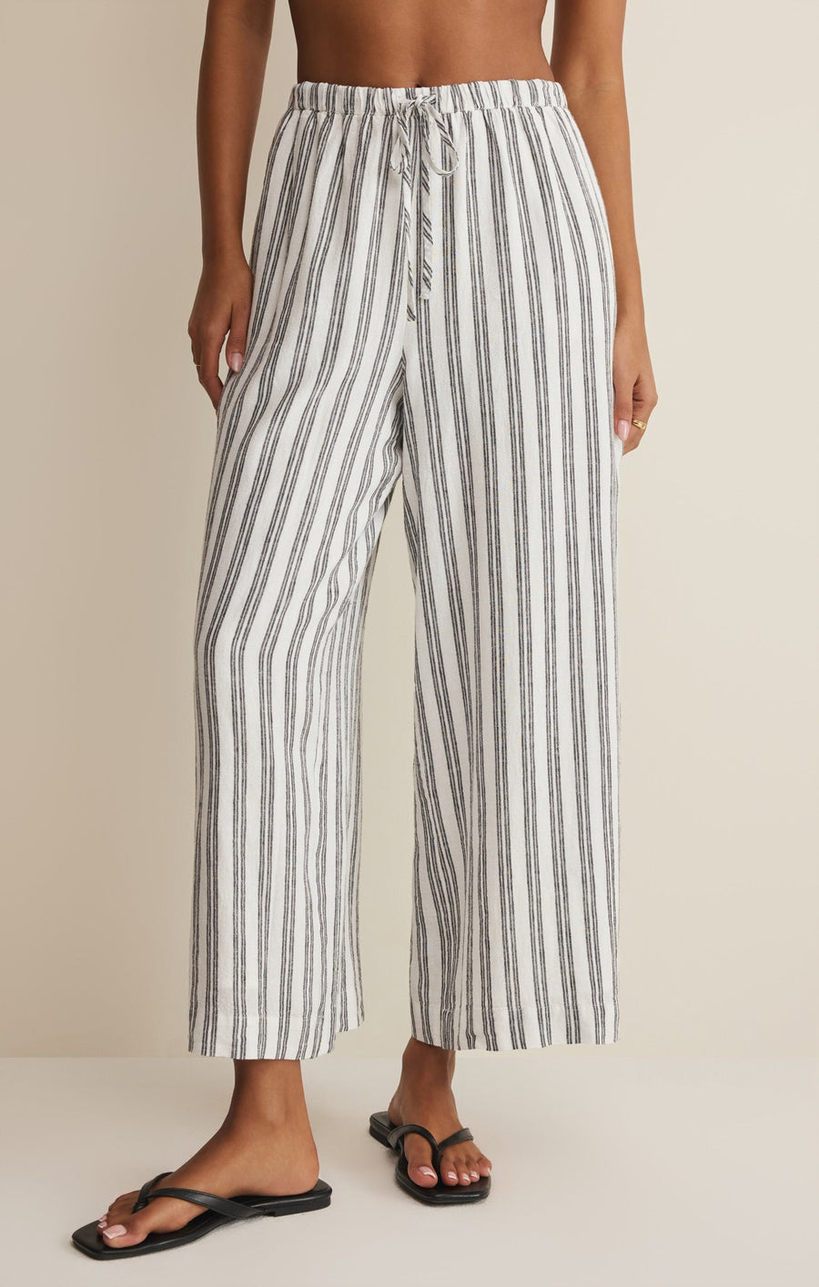 Savelo The Perfect Striped Linen Pant