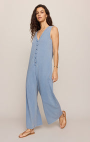 Savelo Solace Jersey Denim Jumpsuit
