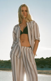 Savelo The Perfect Linen Striped Pant