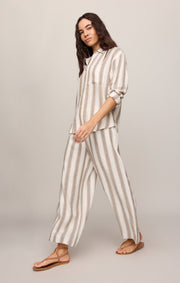 Savelo The Perfect Linen Striped Pant