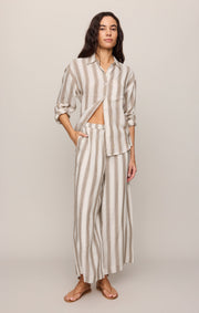 Savelo The Perfect Linen Striped Pant