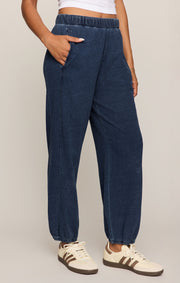 Savelo Janie Knit Denim Jogger