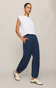 Savelo Janie Knit Denim Jogger