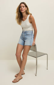 Savelo Jonah Mid-Rise Denim Short