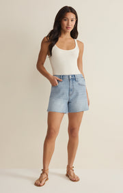 Savelo Jonah Mid-Rise Denim Short