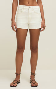 Savelo Camila High-Rise A-Line Denim Short