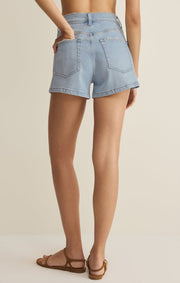 Savelo Camila High-Rise A-Line Denim Short