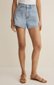 Savelo Camila High-Rise A-Line Denim Short