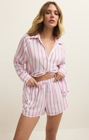 Savelo The Perfect Linen Striped Short