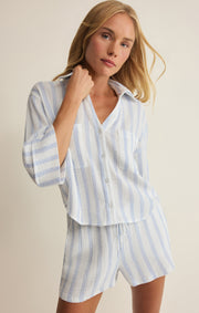 Savelo Daylight Striped Airy Gauze Short