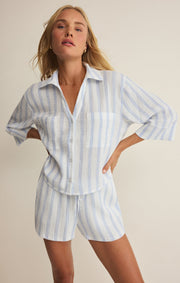 Savelo Daylight Striped Airy Gauze Short