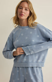 Savelo Written Stars Denim Sweatshirt